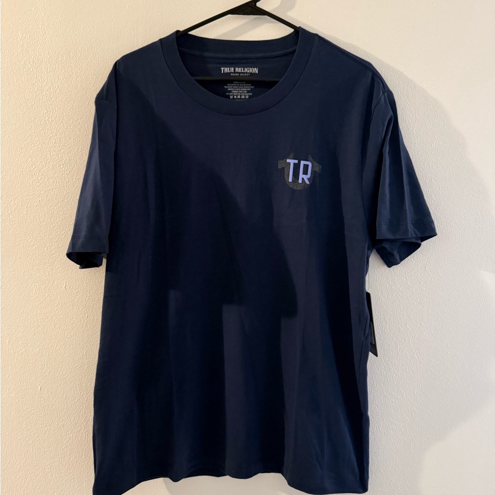 True Religion Men's Navy Blue T-Shirt